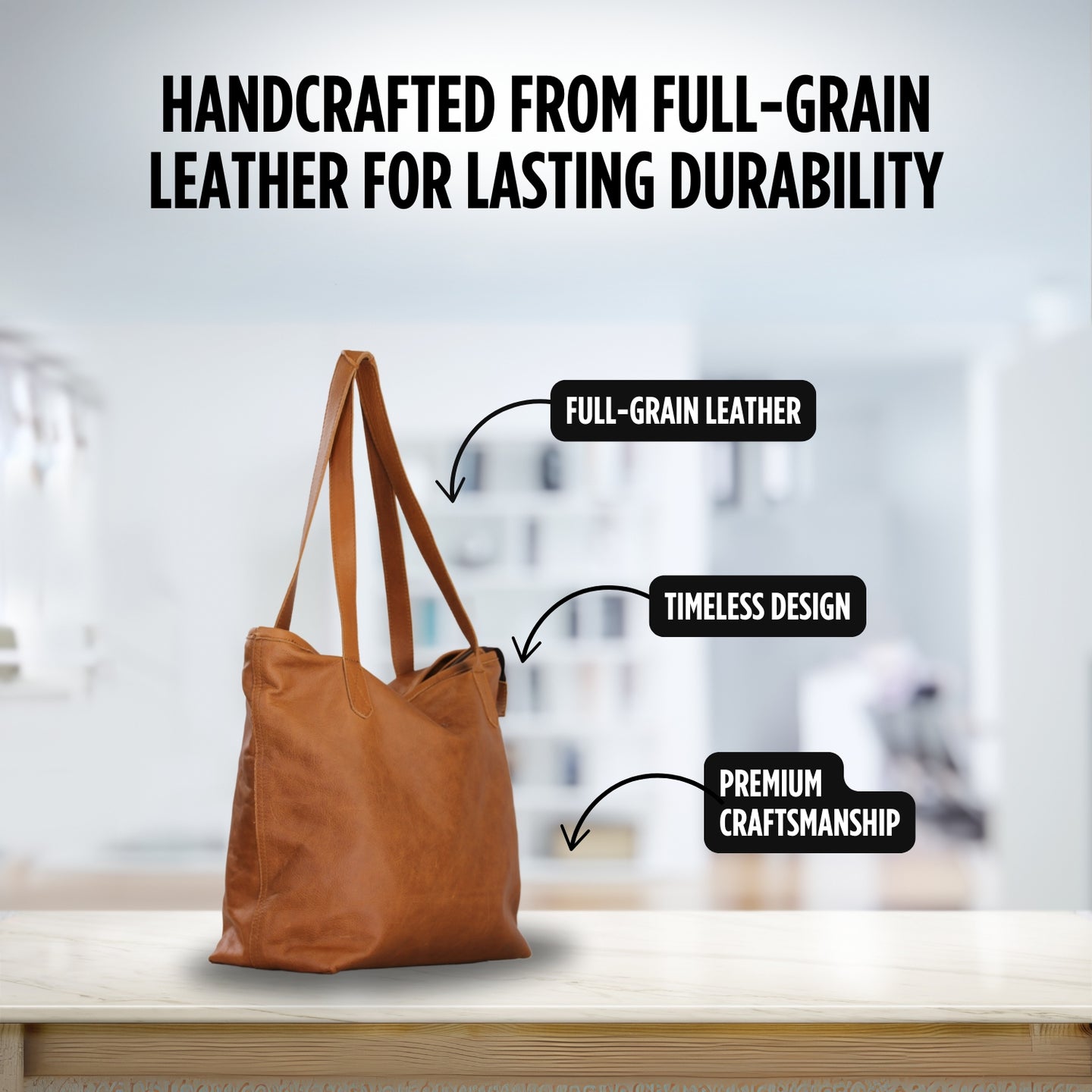 Leather Tote Ladies handbag